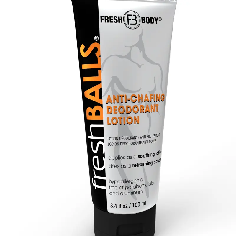 Fresh Balls Deodorant For Men: Anti Chafing Ball Cream to Powder for Men’s Groin, Private Parts | Comfort Lotion is Aluminum-Free & Talc-Free, 3.4 oz