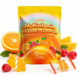 Kids Multivitamin Gummies for Age 4+, 60 Count, 16 Daily Nutrients with Vitamin C, D3, Zinc & B Vitamins, Orange Raspberry Bear Gummies for Immune Health, Growth Support, Picky Eaters, No Tablets, Individually Wrapped, School & Travel