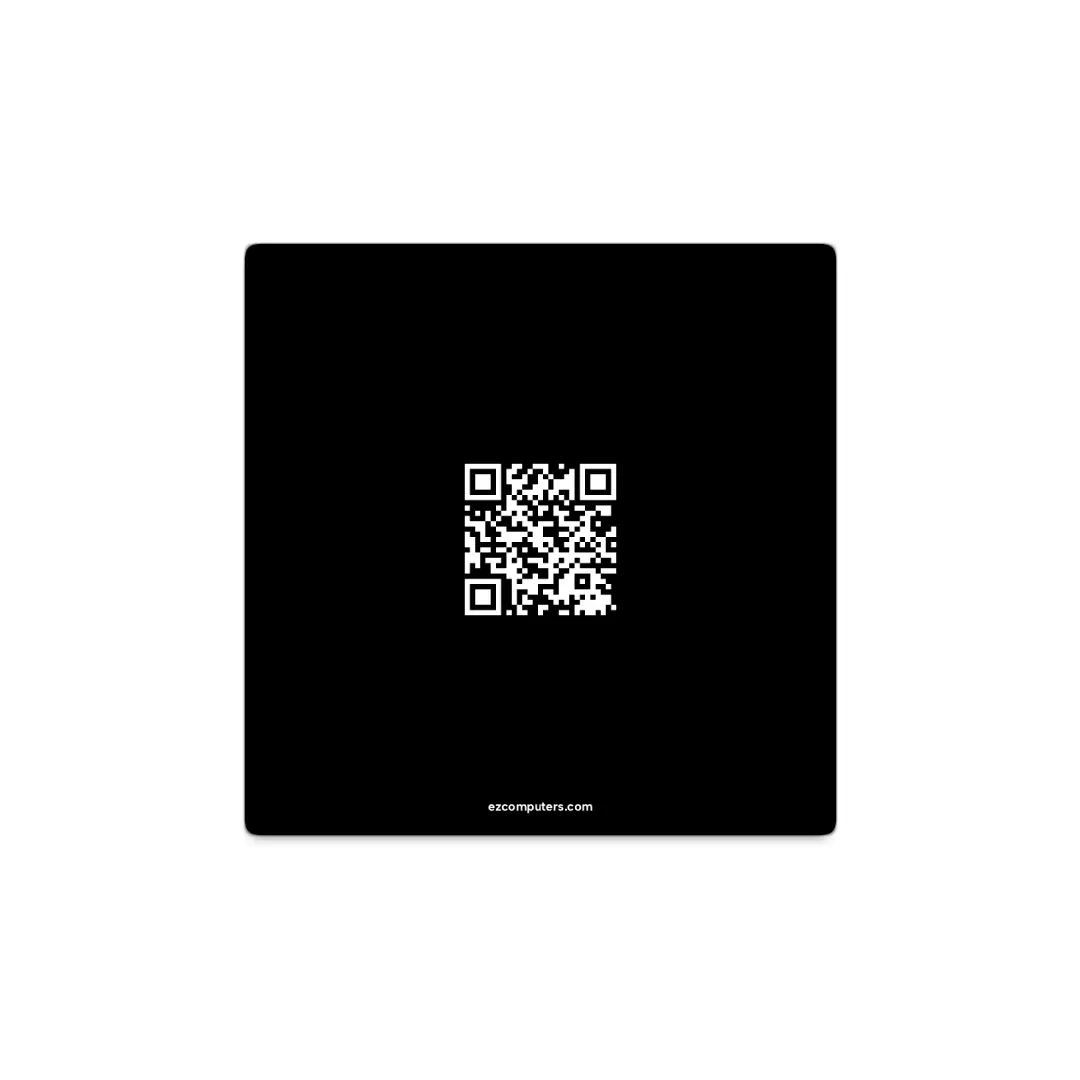 EZ Computers QR Mousepad - Pure Black, Clean-Edged, Minimalist Design for Your Desk