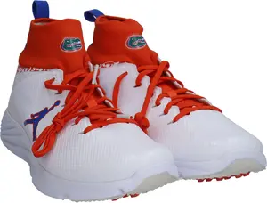 Florida Gators Team-Issued White and Orange Jordan Vapor 2 Turf Shoes from the 2020 NCAA Season - Size 18 - Fanatics Authentic Certified