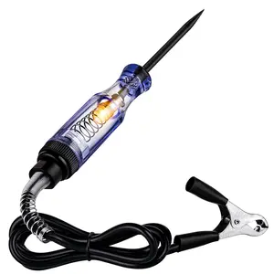 Test Light Automotive, 6V-12V-24V Circuit Tester with Light for Continuity  Electrical Fuse Tester,  Electric Tester Pen ABS Handle with  Probe& Clip for Sedan, SUV, RV,