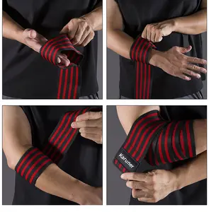 Professional sports protective gear, compression bandage wrap for elbow support, breathable arm support for weightlifting training, fitness arm protection, bench press anti-collision elbow protector