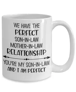 Son In Law Mug from Mother In Law Son Gifts for Son-in-Law Birthday Fathers Day Wedding Gifts for Him Funny Son In Law Gift Ideas for SIL