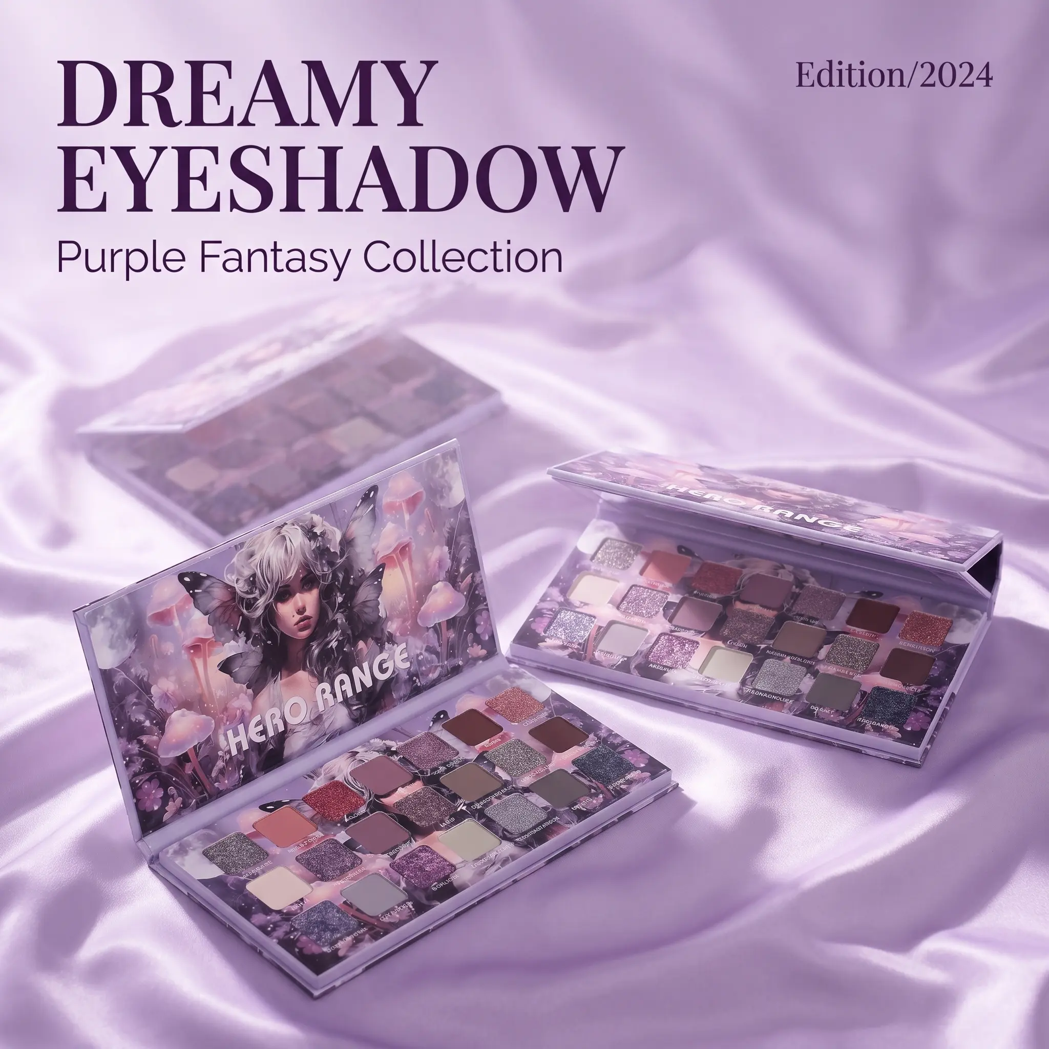 Cool Moon Shade Eyeshadow Palette, Multi‑Finish Matte Satin Shimmer Glitter Cool‑Toned Eyeshadow Set, High Pigment Smooth Blendable Waterproof Long‑wearing Eye Shadow for Cool Smoky & Daily Party Eye Makeup Looks