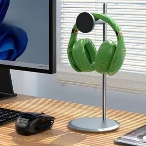 Magsafe Aluminum Alloy Desktop Rotating Magnetic Phone Holder, Adjustable Earphone Stand for Live Streaming, Universal Compatibility