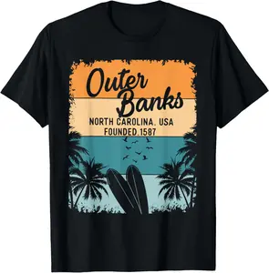 100%cotton Outer Banks Shirts Men Women OBX North Carolina NC T-Shirt
