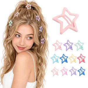 30/50/62PCS Colorful Star Hair Clips for Girls, Cute Mini Snap Barrettes for Toddlers & Kids, Daily Hair Accessories Set