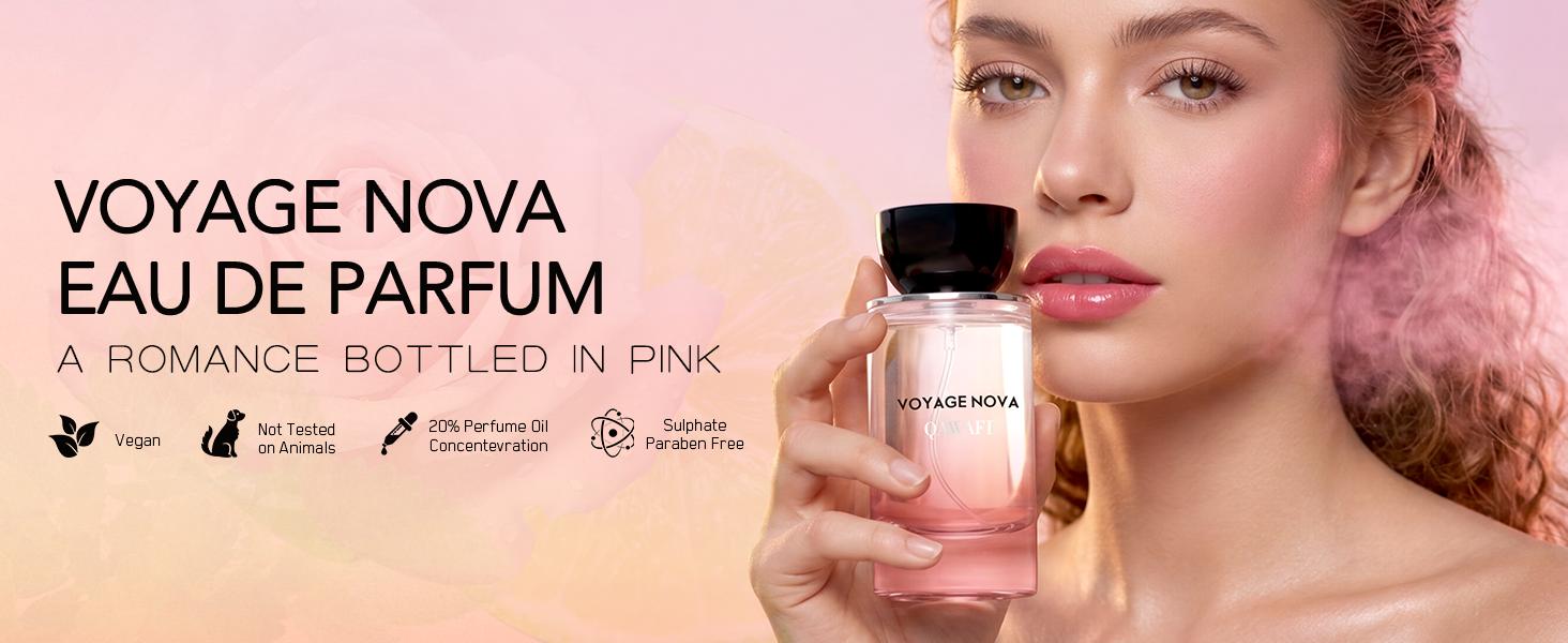 QAWAFI VOYAGE NOVA 2-Pack | Rose Fruity Floral Scent | Extrait De Parfum 2 x 50ml | 8H+ Long Lasting
