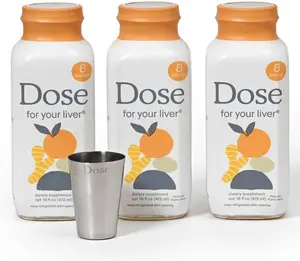 DOSE for Your Liver USDA Organic Milk Thistle Supplement with Turmeric Dandelion Ginger & Orange Herbal Blend Supports Overall Wellness 16oz Healthcare Dietary - Fitness, Edible