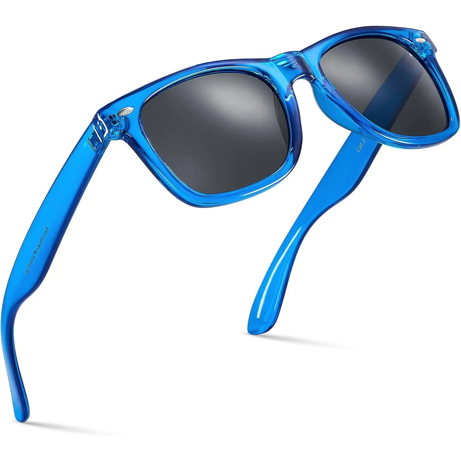 Translucent Frame Colorful Neon 80s Mirrored Sunglasses for  display picture 2