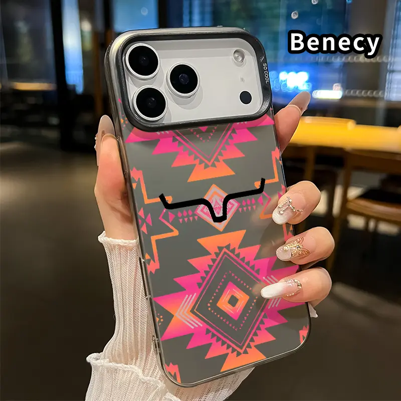 Geometric Tribal Dream IMD Phone Case - Hard PC Back, Soft TPU Edge, Drop-Resistant Shell for iPhone 17,16,15,14 Pro Max,13,12,11,XR,XS Plus,Air E - Smartphone,Cellphone,Handheld Device Protection Cover, Devices