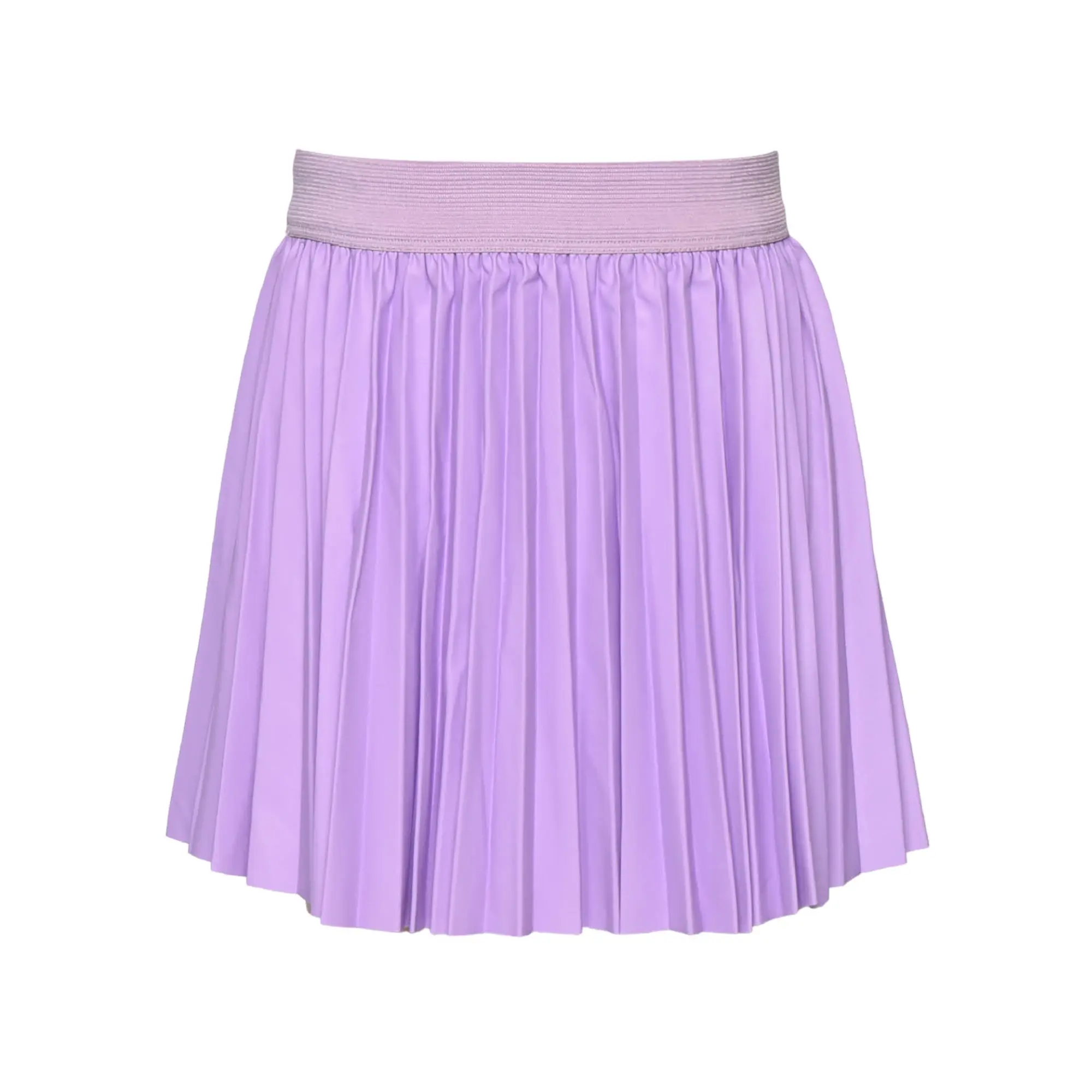 Purple Pleated Pleather Skirt