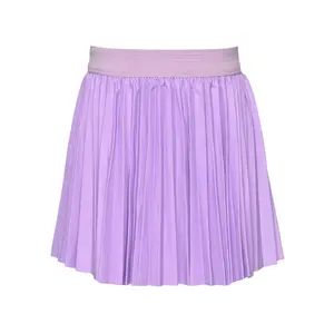 Purple Pleated Pleather Skirt