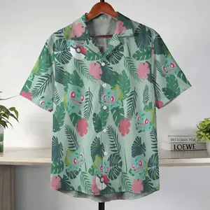 2026 Hot Hawaiian Sets PKM [FREESHIP] Fresh Summer – Youthful – Bulbasaur Tropical Green Hawaii Shirt