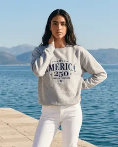 Women's Casual Cotton Crew Neck Pullover Sweatshirt