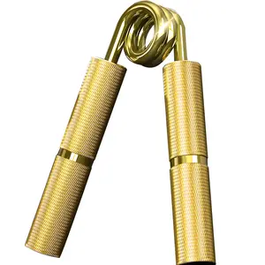 Heavy-Duty Golden H Gripper - Adjustable 50-350 LB Resistance, Stainless Steel & Aluminum Alloy Hle for Strength Training, Forearm & Finger Exerciser, Durable Metal Design for Home Workouts, Grip Training Equipment| Sleek Metallic Finish