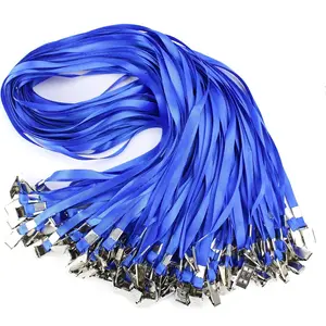 Lanyards for Id Badges,100 Packs Lanyard Bulk with Flat Badge for Name Tag Lanyard ID Holder