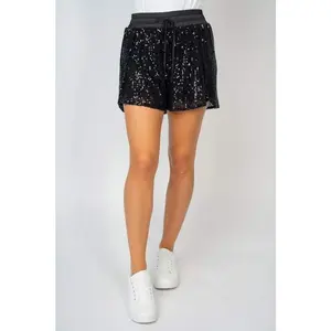 Black Sequin Glam Shorts