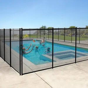YITAHOME Pool Fence for above Ground Pools, 4 x 96Ft Mesh Pool Safety Fence for Outdoor Swimming Backyard Garden Pool, Black