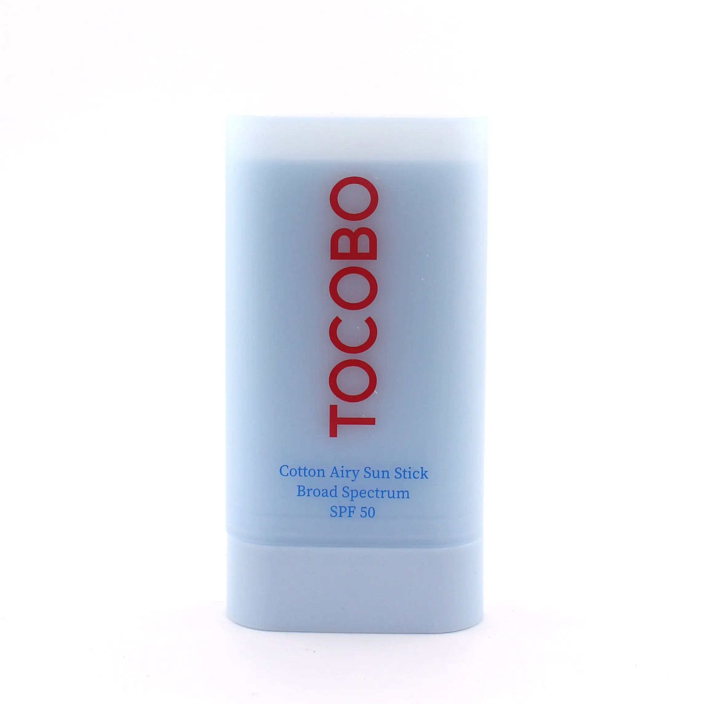 TOCOBO Solid Facial Sunscreen Cotton Airy Sun Stick - SPF50 Broad Spectrum, Daily Gentle UV Protection, Lightweight, Sensitive Skin-Friendly, Compact (19g)