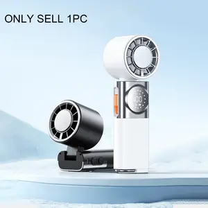 High-Speed ​​Cooling Portable Fan with Retractable Cable USB Power Bank 2-in-1 Handheld Folding Fan Personal Cooling Fan Outdoor High-Power Fast Cooling Fan