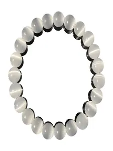 1PC Women's Single Row Synthetic Resin Beaded Bracelet Elegant Simple Daily Commute Decorative Wristband