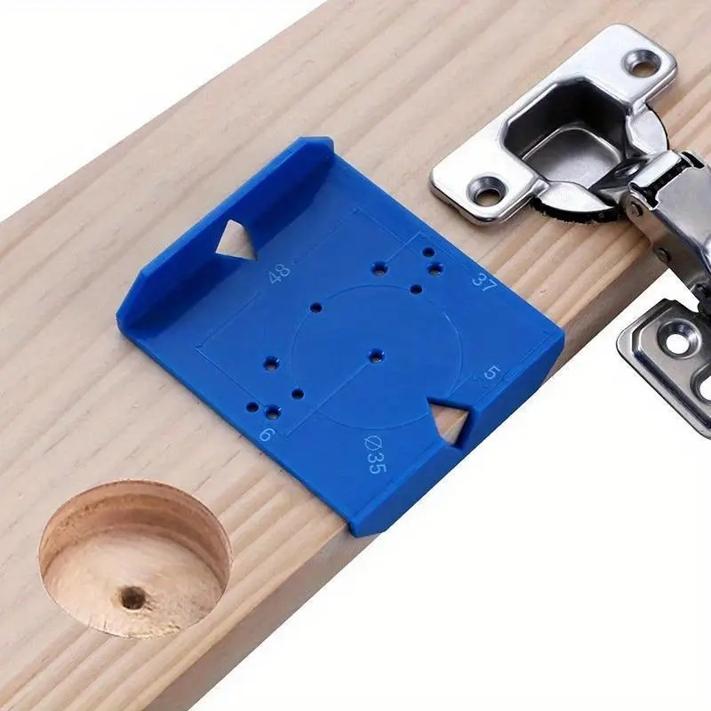 Hinge Drilling Locator, Cabinet Door Hinge Punching Positioning Ruler Template, Woodworking Hinge Installation Auxiliary Tool, Door Hardware