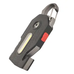 Flashlight 7 In1 Cob Keychain Bright Work Light Rechargeable Portable Led Sos Light With Bottle Opener Seat Belt Cutter Survival Whistle Screwdriver For Camping Walking Hiking
