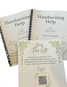 Handwriting Help - PRINT and CURSIVE Penmanship Practice Workbook Bundle