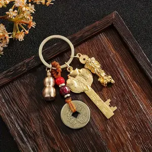 Fortune Five Blessings Feng Shui Set - Good Luck, Wealth, Health, and Success Amulets - Auspicious Chinese Amulets - Multi-purpose Occasion Gift Pack Decor Ornaments Sun Wukong Simplified Edition