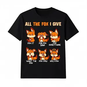 Funny No Fox T Shirt 100 Cotton Comfortable And Stylish Christmas Black Tee