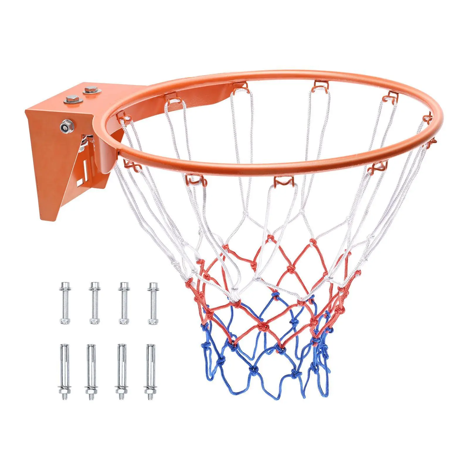 【SummerFinds】VEVOR Basketball Rim,  , Wall Door Mounted Basketball Hoop, Heavy Duty Q235 Basketball Flex Rim Goal Replacement with Net, Standard 18" Indoor and Outdoor Hanging Basketball Hoop for Kids Adults