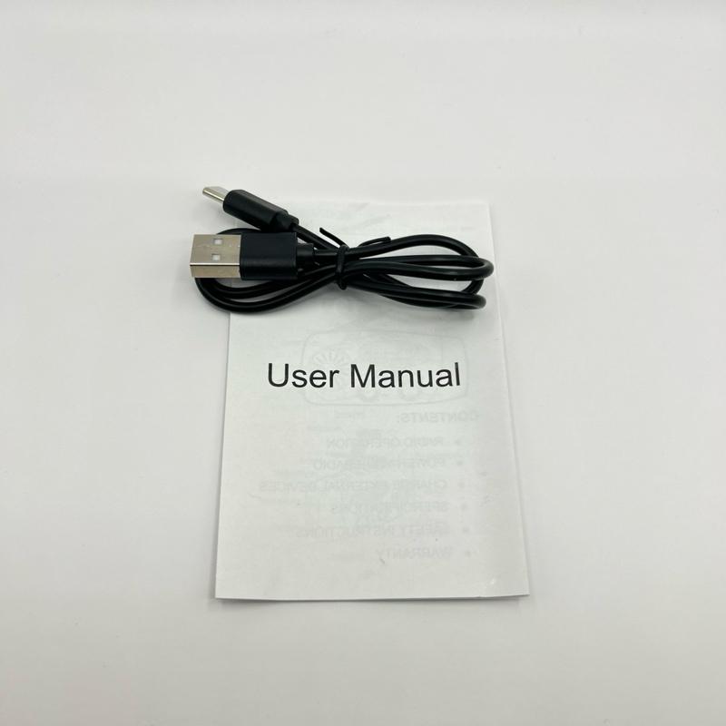 Solar Powered Hand Crank Radio Phone Charger with Audio Feature Black Design