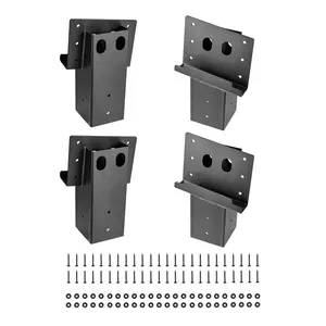 VEVOR Deer Blind Brackets, Outdoor 3.6x3.6 Platform Bracket, Fit 3.5x3.5 In / 88.9x88.9 mm Lumber, 2204lbs/1000kg Capacity Steel Elevator Brackets for Deer Stand, Hunting Blinds, Shooting Shack, 4 Pcs