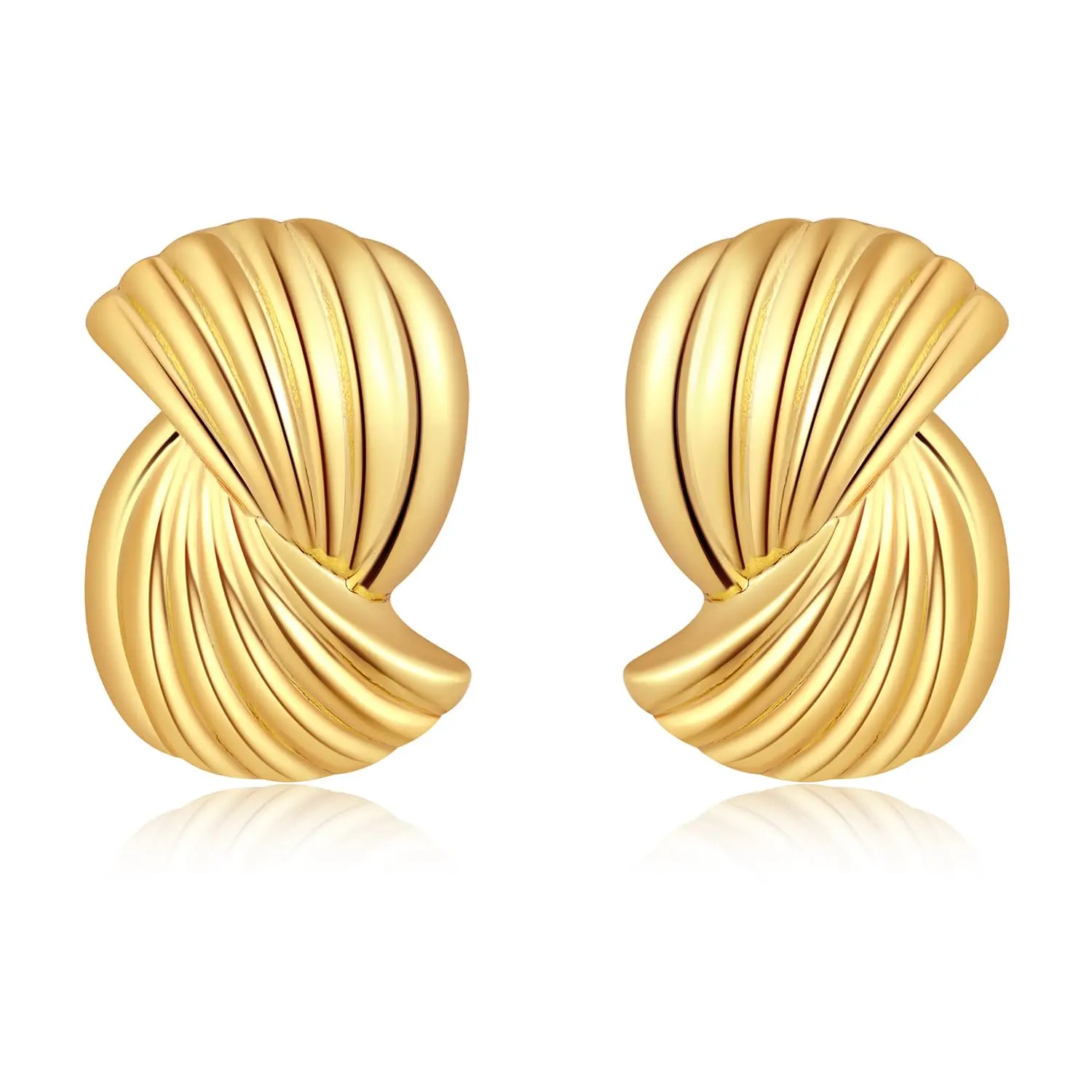 Aprilery Earrings Trendy Vintage Shell Geometric Stud Statement Earrings Hypoallergenic Dupes Jewelry for Women Gifts