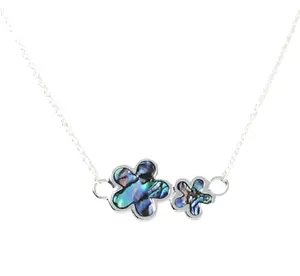 Paua Shell Flower Necklace