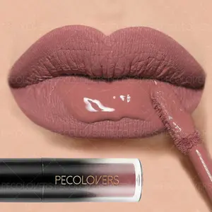 1PC Matte Velvet Brown Highly Saturated Lip Gloss Long-Lasting, Non-Stick, Moisturizing Liquid Lipstick with Matte Finish