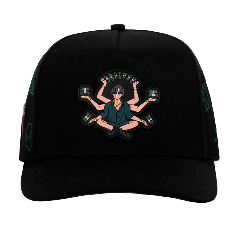 JC HATS NATAEL CANO CORRIDOS TUMBADOS BLACK GREEN SNAPBACK HAT 1841 BLK