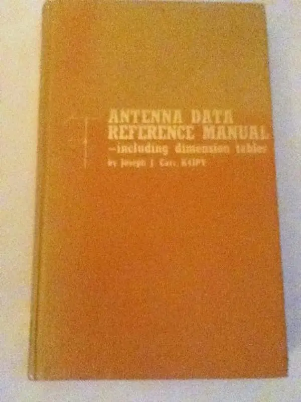 USED Book - Antenna data reference manual, including dimension tables by Joseph J. Carr (Hardcover) - english