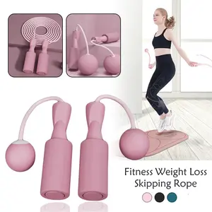 Adjustable Weighted Jump Rope Set - Wireless Fitness Jump Rope, Wireless Ball and Long Rope for Cardio Training