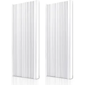 Window Air Conditioner Side Panels with Double Layers, Adjustable Insulation AC Side Panel, Window Unit Replacement Screen, Fits Up to 17" x 10", White