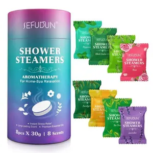 8PCS EFUDUN Essential Oil Bath Effervescent Tablets, Premium Bath Aromatherapy Tablets, Long-lasting Fragrance, Bath Essential Oil Effervescent Tablets