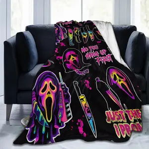 Horror Movie Character Serial Killer Blanket, Soft, Lightweight, Warm and Comfortable for All Home Items