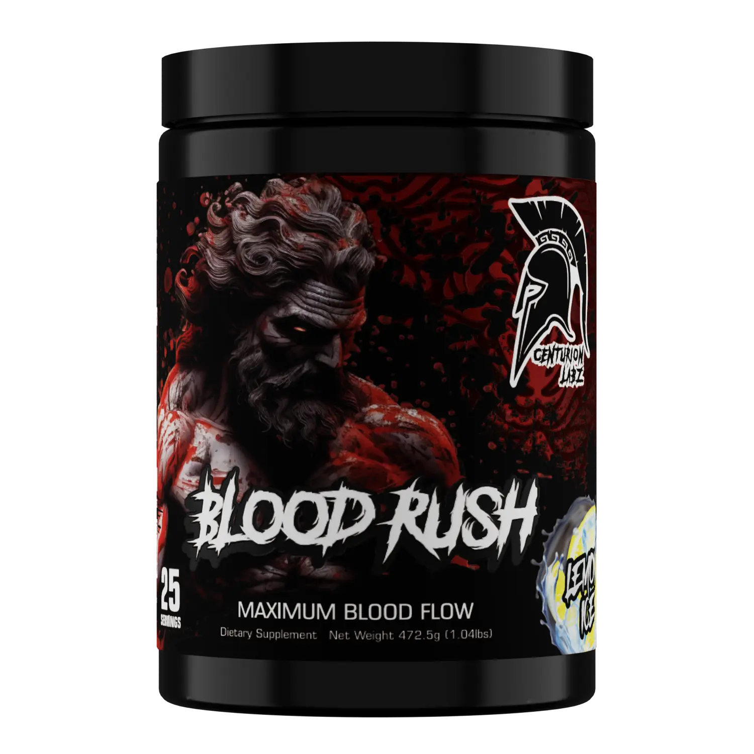 Centurion Labz Blood Rush Stim Free Pump Pre-Workout | NitroRocket Arugula Extract L-Citrulline Glycerol and Agmatine | Nitric Oxide Pump and Blood Flow Support | Available at Prime Sports Nutrition