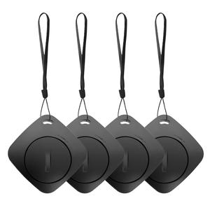 aiyato waterproof smart gps tracker, 4 counts portable anti-lost tracker with battery & lanyard, item locator for bag & wallet, compatible with find m, traveling electronic gadgets