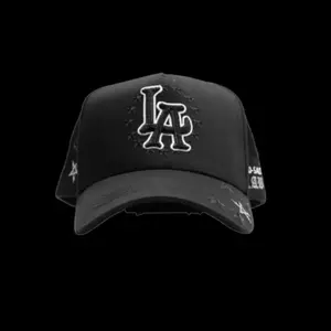 Dandy x Sadboyz Clave All LL G5 - Black LA Embroidered Snapback Hat with Distressed Details