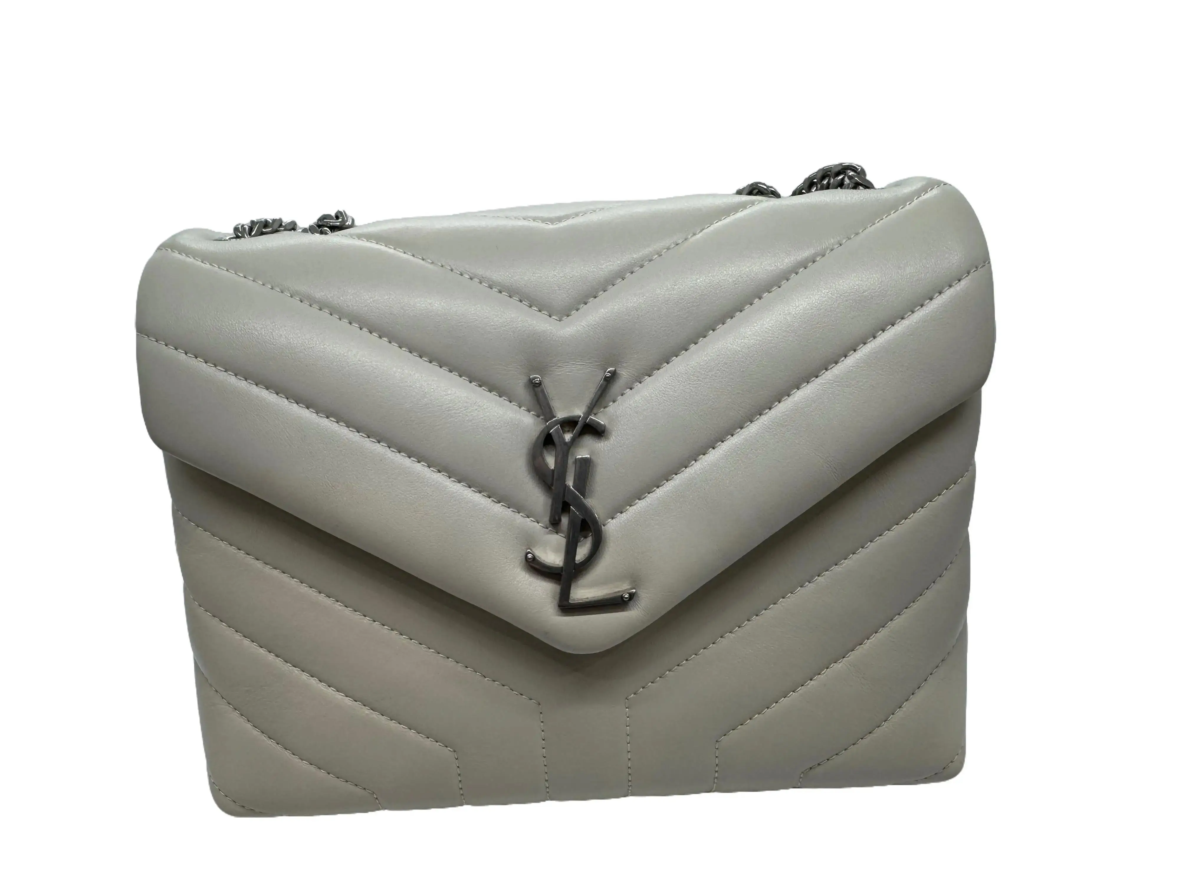 Pre-owned Yves Saint Laurent leather Crossbody Bags Small Monogram Matelasse Loulou Crossbody