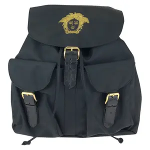 Pre-owned VERSACE Nylon Tote Bags Leather Backpack