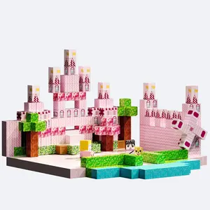 100pcs Magnetic Building Blocks Toy, Castle DIY Cube Stem Sensory Playset, Perfect Gift for Kids Ages 3-10, Christmas & Birthday Present