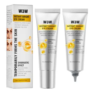 W3W Instant Bright Eye Cream 20ml with Niacinamide & Retinol for Adults Reduces Dark Circles Fine Lines Puffy Eyes Daily Skincare Treatment Brightening